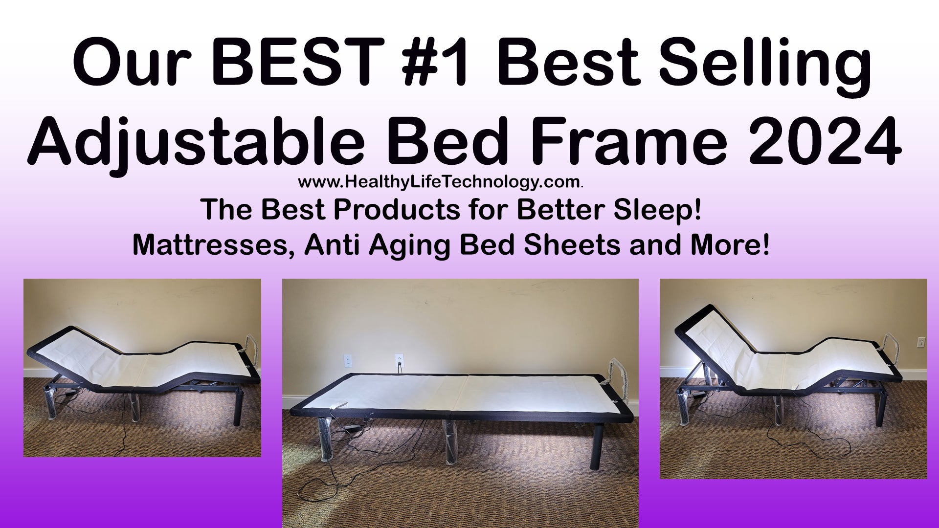 Semi Electric Bed Frame with Biohacking Foam Mattress Comfort Combo