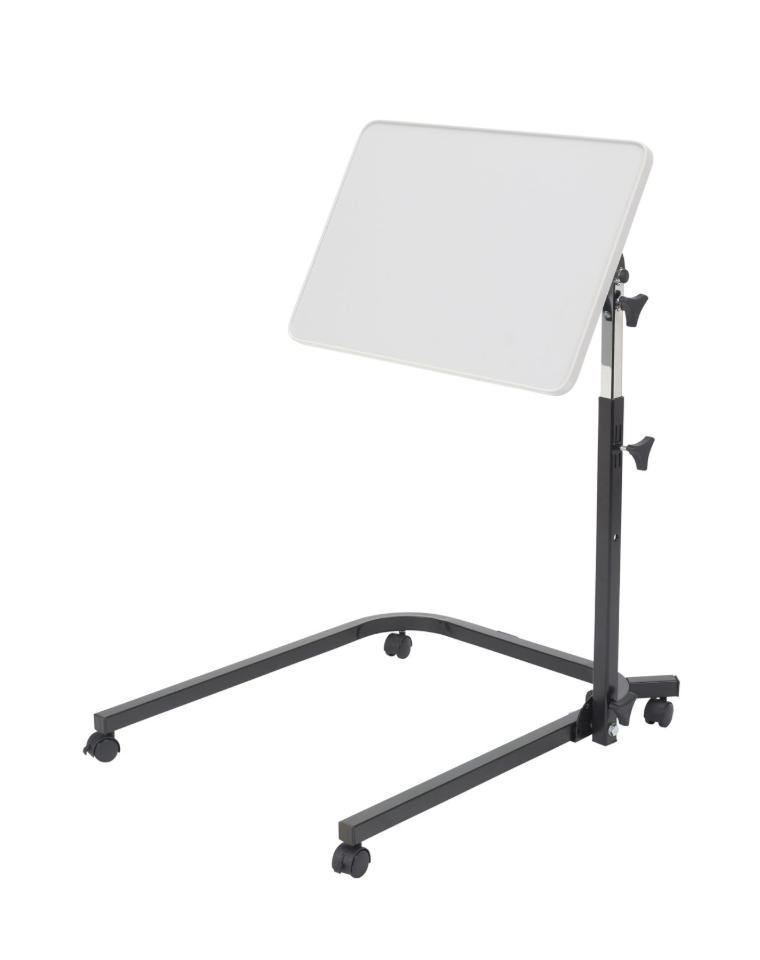 Art easel with a white board on a white background