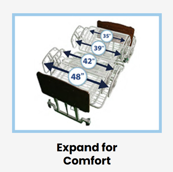Med Mizer ComfortWide EX8000 Bariatric Low Bed