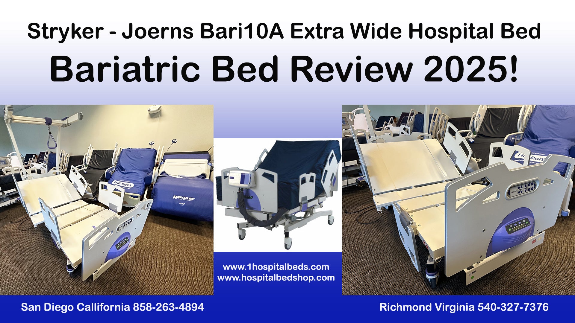 Stryker Joerns Bari10A Bariatric Hospital Bed