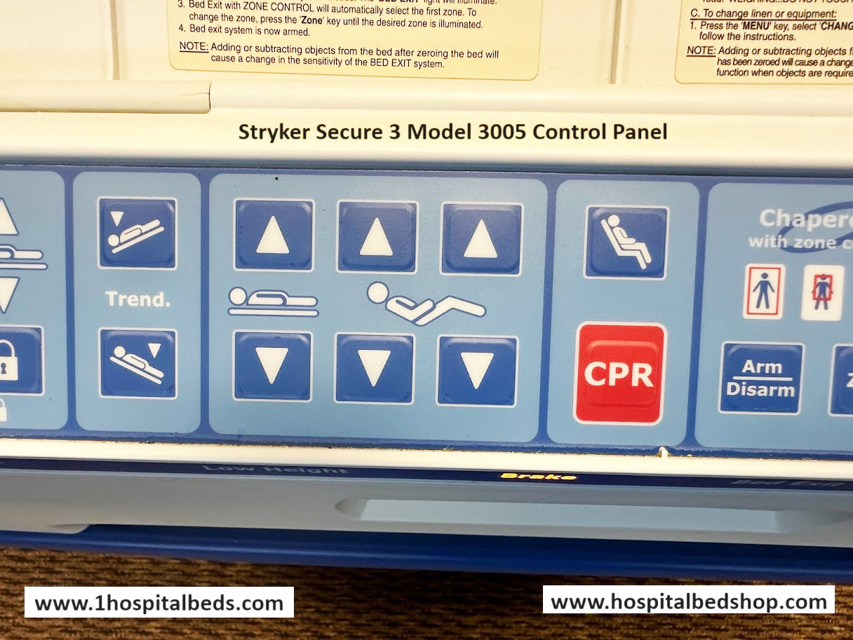 Stryker Secure 3 Model 3005 Hospital Bed