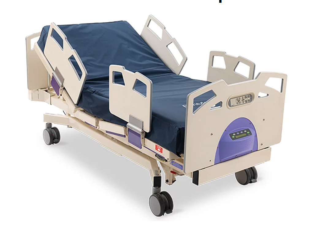 Bari10A Stryker Joerns bariatric hospital bed with sturdy frame and adjustable side rails for bariatric patient care
